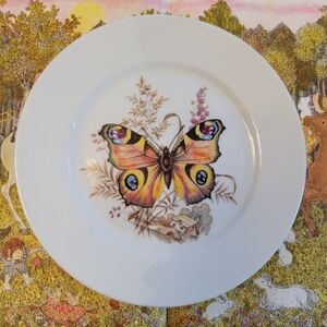 Kuba Bavaria Germany Butterfly Plate Porcelain ~ Pretty! ~ EUC ~ Nature Cottage